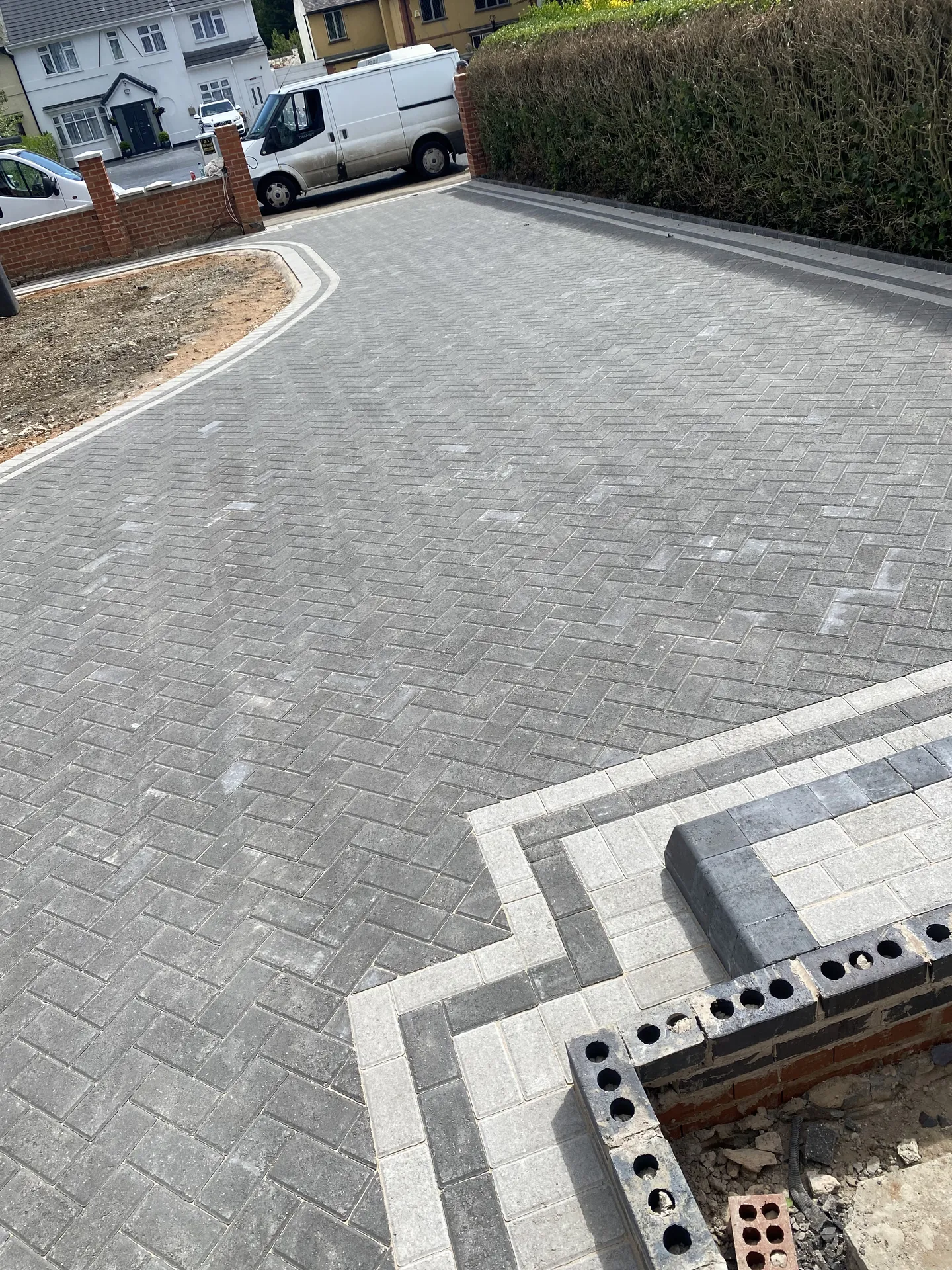 Block-paved driveway completed by PaveForce Driveways